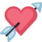 Heart With Arrow emoji on Facebook